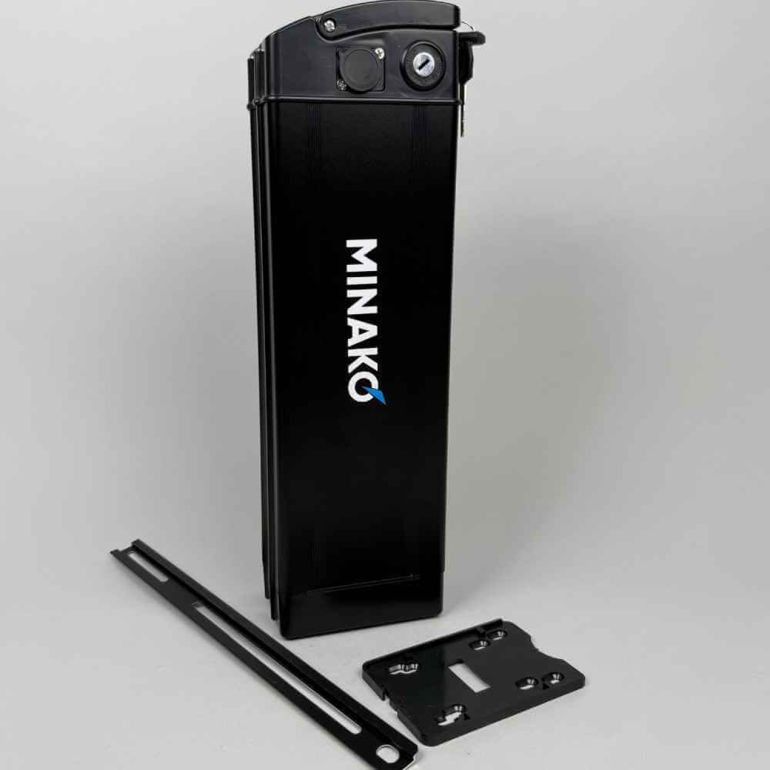 Аккумуляторная батарея для электровелосипеда Minako 60 вольт с планкой креплением, цвет чёрный, Фото 1