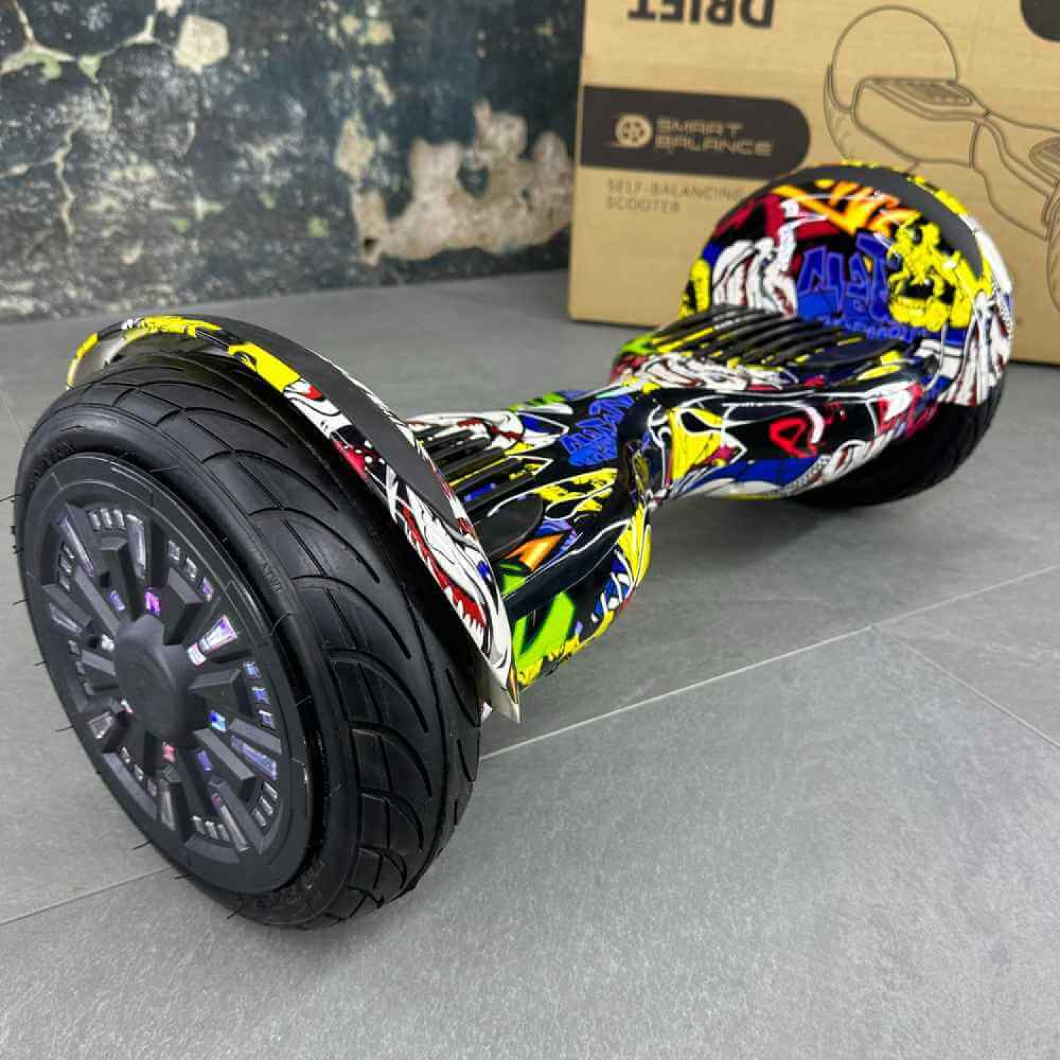 Гироборд Гироскутер МОДЕЛЬ 2024 SMART BALANCE U10 Turbo10.5 '' Желтый Графити, Фото 2