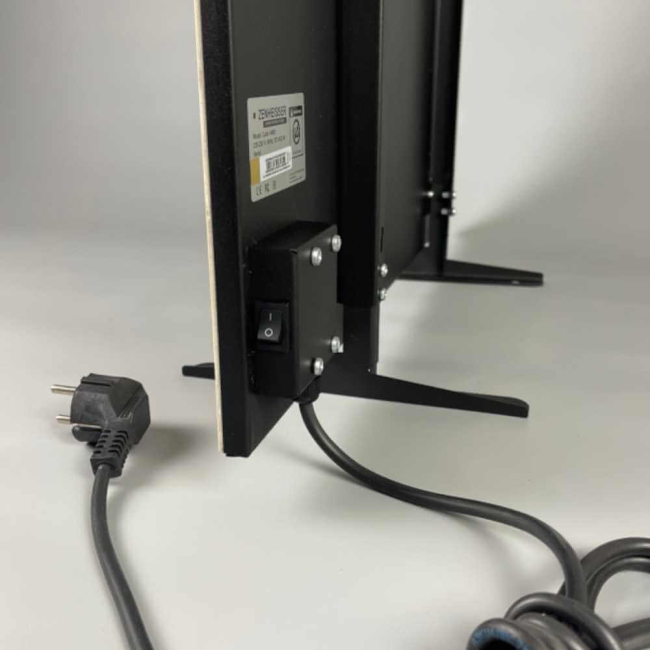 Керамический инфракрасный обогреватель (30x60 300W)  ZENHEISSER Eco H-300 с кнопкой, серый камень, Фото 4