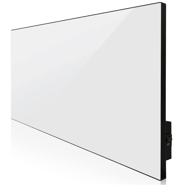 Керамический инфракрасный обогреватель (30x60 300W)  ZENHEISSER Eco H-300 с кнопкой, белый глянец, Фото 1