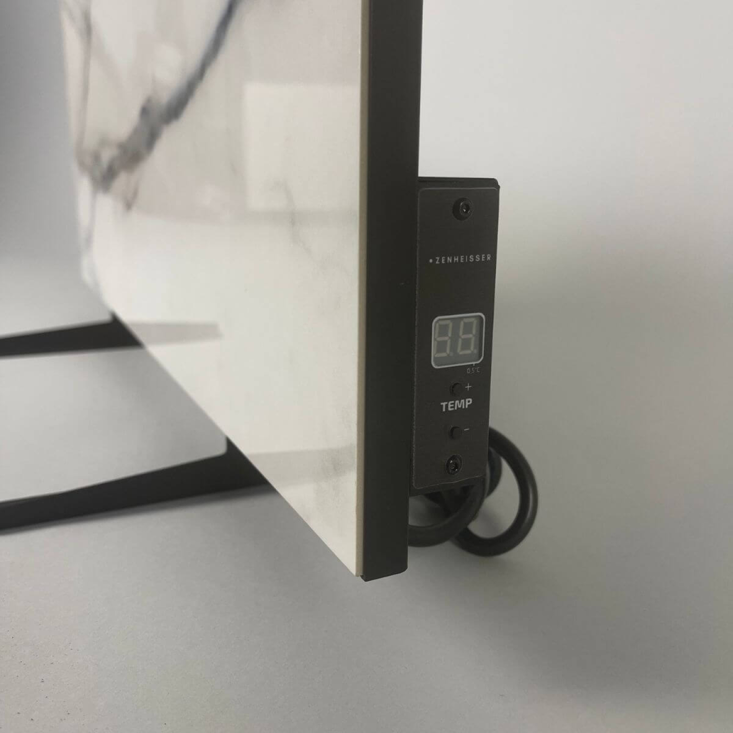 Керамический инфракрасный обогреватель (30x60 400W)  ZENHEISSER Eco HT-300 с терморегулятором, белый глянец, Фото 4