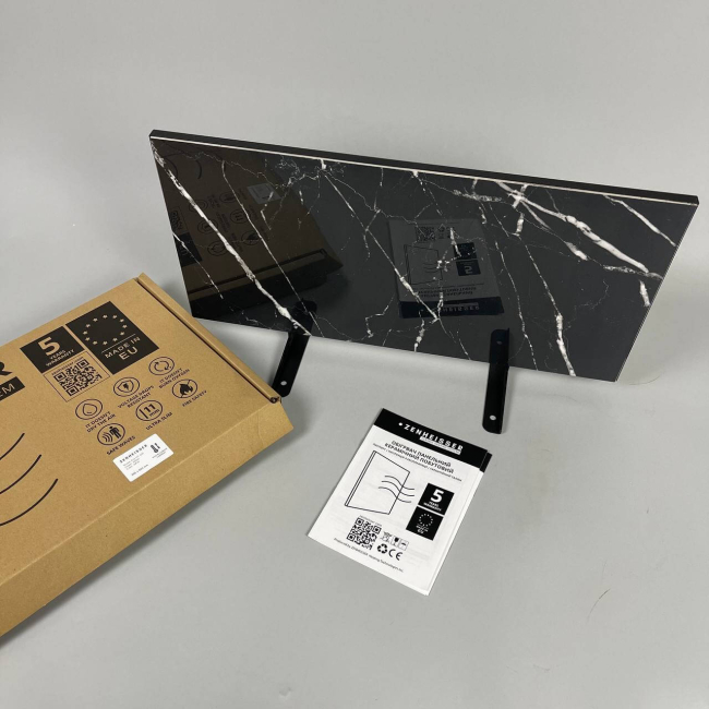 Керамический инфракрасный обогреватель (30x60 400W)  ZENHEISSER Eco HT-300 с терморегулятором, черный глянец, Фото 1