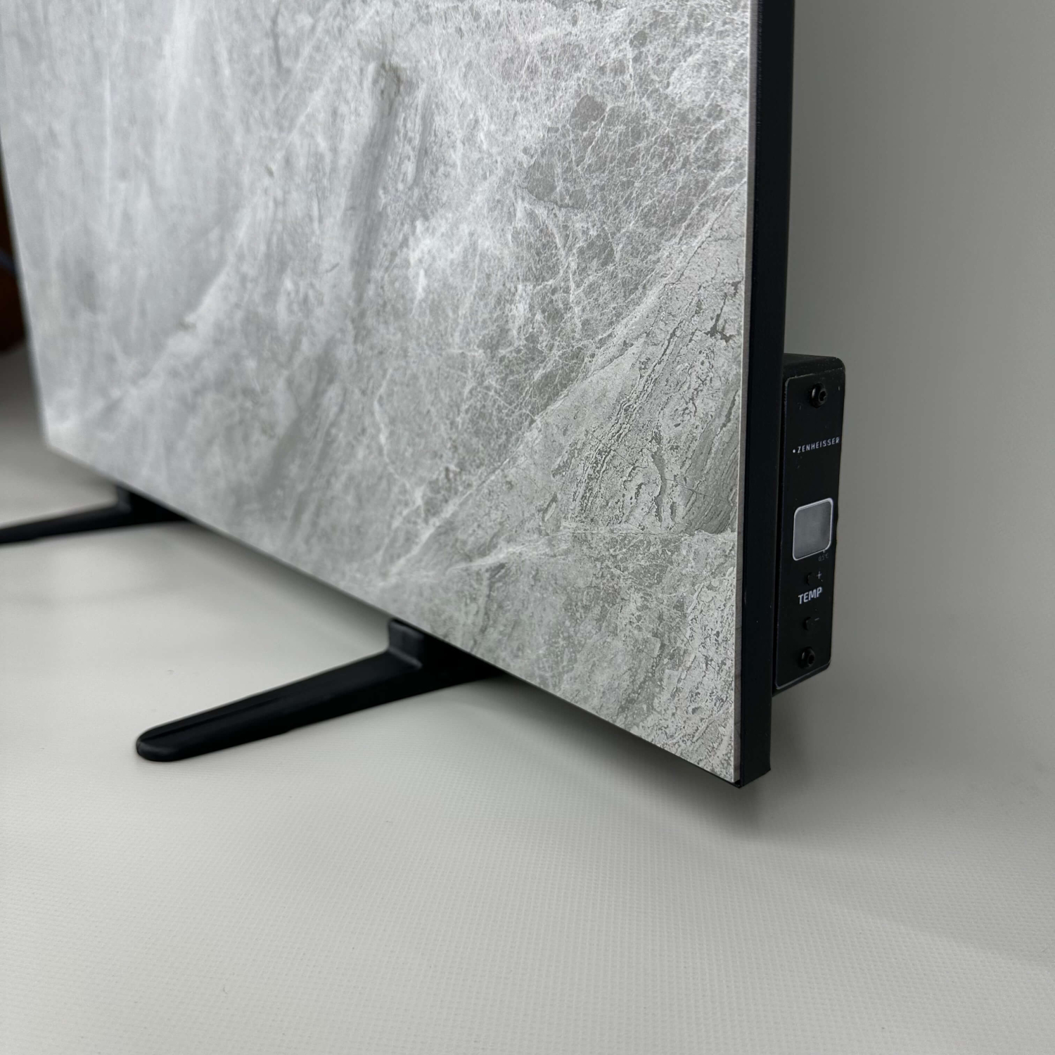 Керамический инфракрасный обогреватель (60x60 550W) ZENHEISSER Cube HT-650 с терморегулятором, серый камень , Фото 2