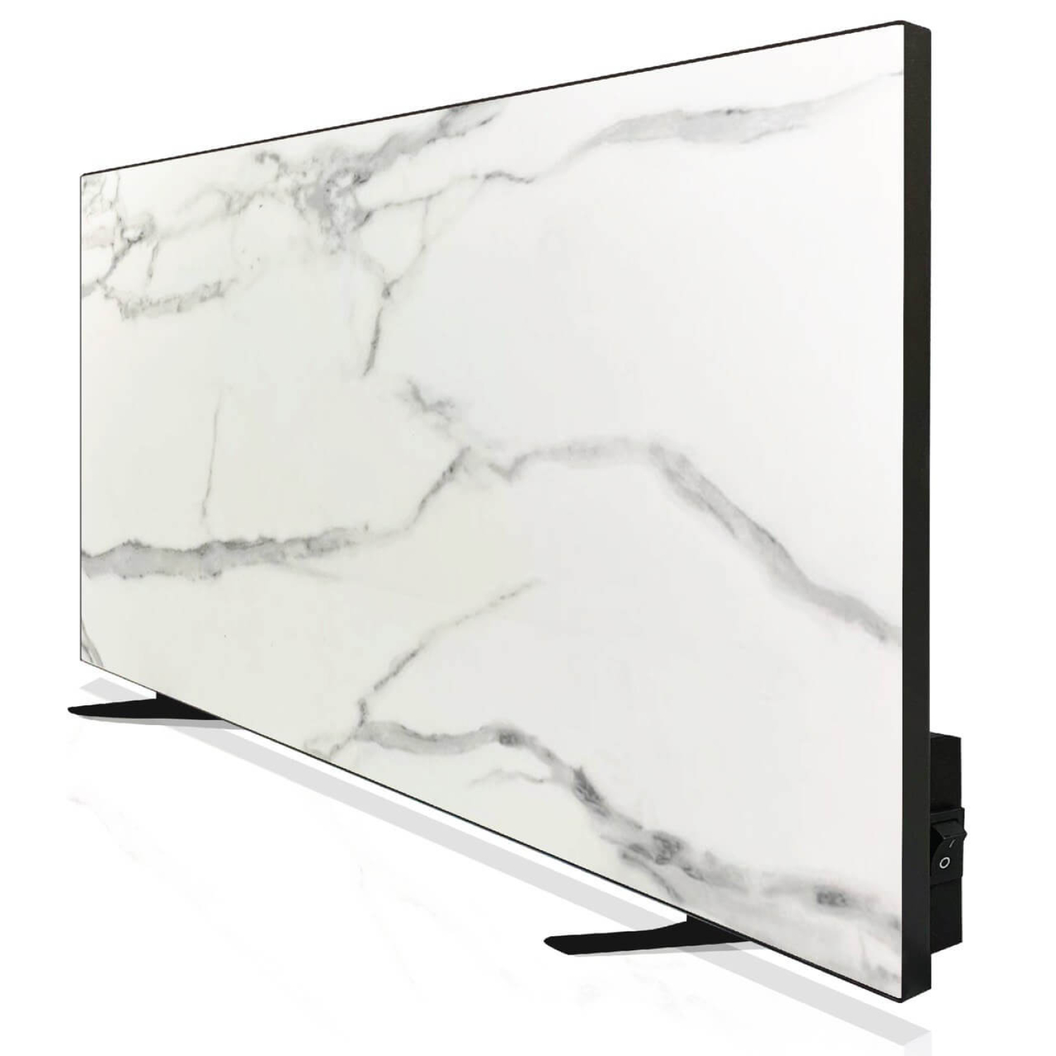 Керамический обогреватель ZENHEISSER Edge H-800 с кнопкой 40х80см, белый мрамор, Фото 1