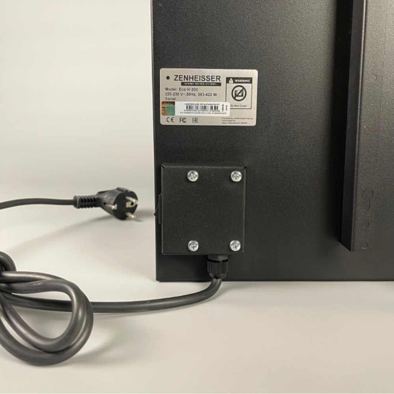 Керамический инфракрасный обогреватель (30x60 300W) ZENHEISSER Eco H-300 с кнопкой, белый мрамор, Фото 3