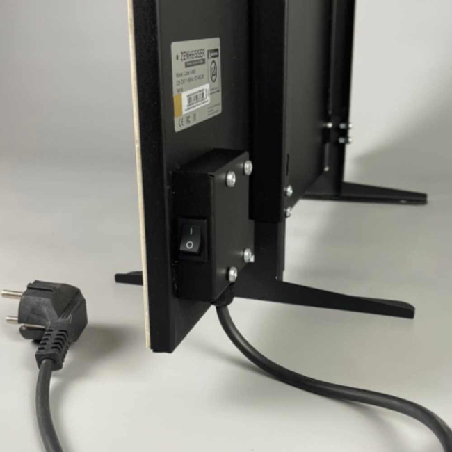 Керамический инфракрасный обогреватель (30x60 300W)  ZENHEISSER Eco H-300 с кнопкой, светлый бежевый мрамор, Фото 4