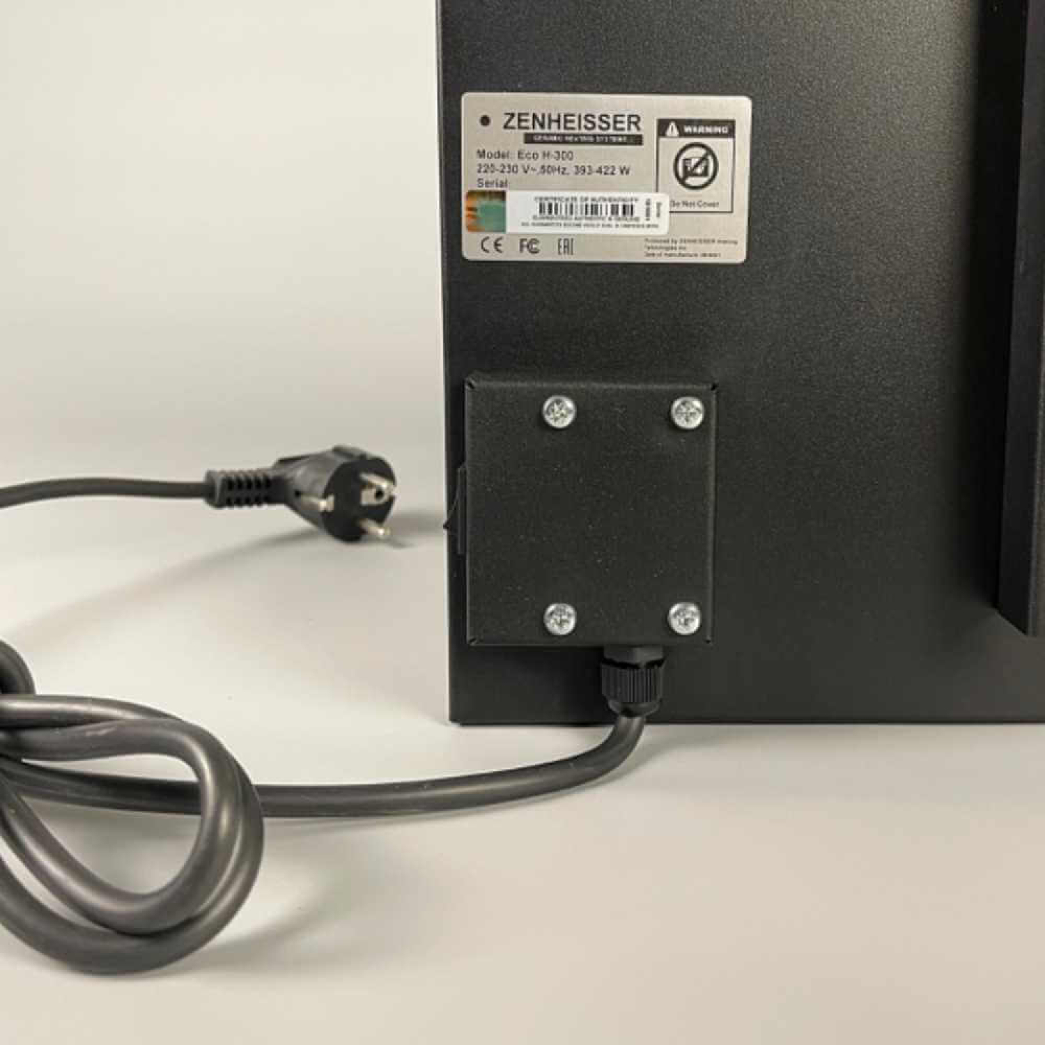 Керамический инфракрасный обогреватель (30x60 300W)  ZENHEISSER Eco H-300 с кнопкой, светлый бежевый мрамор, Фото 5