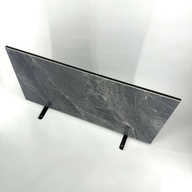Керамический инфракрасный обогреватель (45x90 750W) ZENHEISSER Space HT-900 серый полированный мрамор, с терморегулятором, Фото 2
