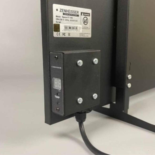 Керамічний інфрачервоний обігрівач ZENHEISSER Cube H-600 500–550 Вт 60×60 см графіт, Фото 3
