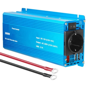 Инвертор преобразователь напряжения Power Inverter 12-220V, 2600W