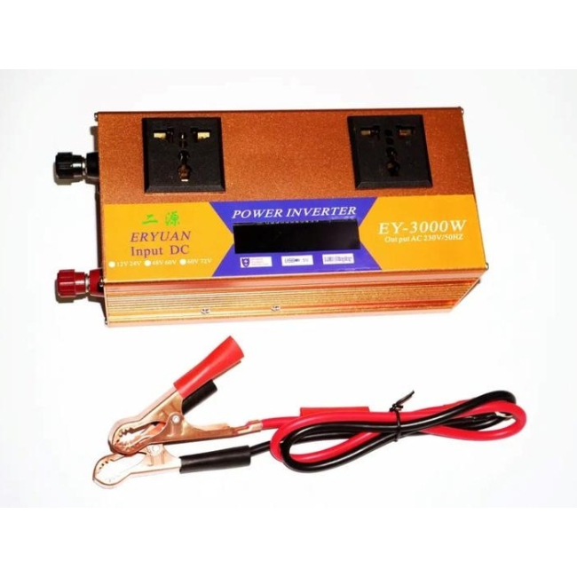 Инвертор преобразователь напряжения Power Inverter 12-220V, 3000W, Фото 3