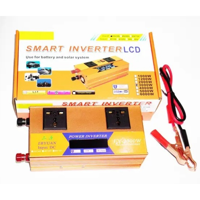 Инвертор преобразователь напряжения Power Inverter 12-220V, 3000W, Фото 2