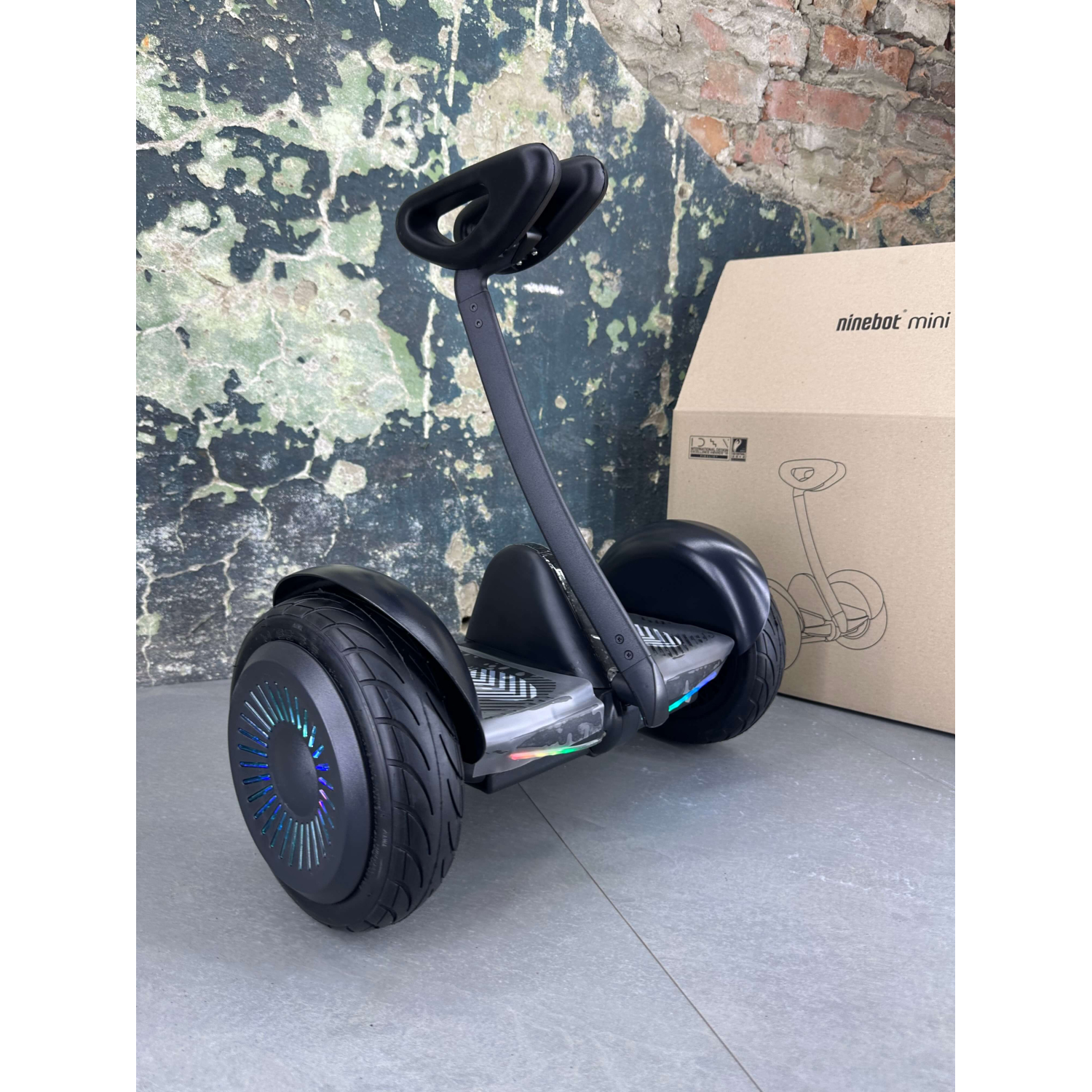 Гироскутер NineBot Mini Гироборд С Ручкой Черный НОВИНКА 2025! Модель с подсветкой колес , Фото 3
