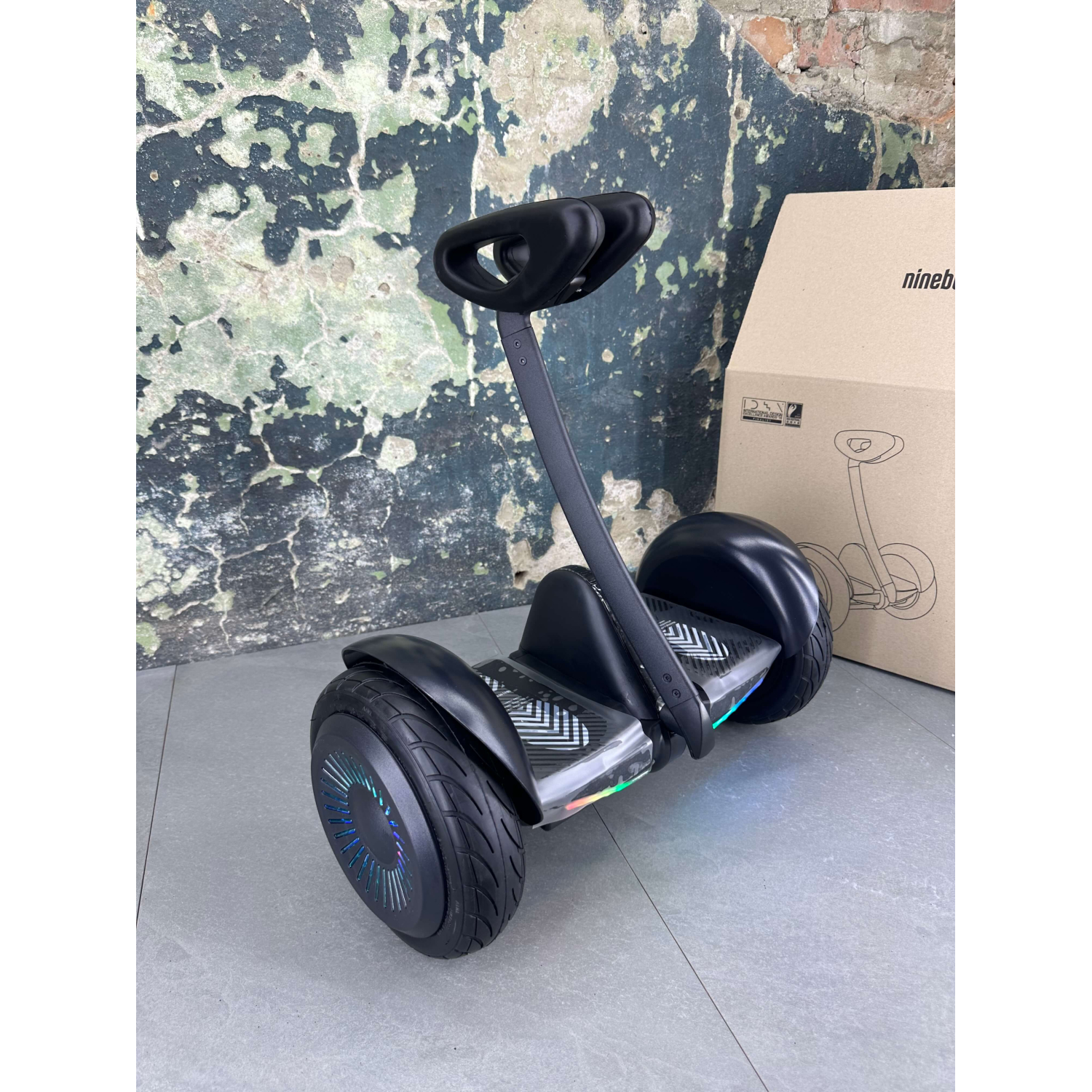 Гироскутер NineBot Mini Гироборд С Ручкой Черный НОВИНКА 2025! Модель с подсветкой колес , Фото 5