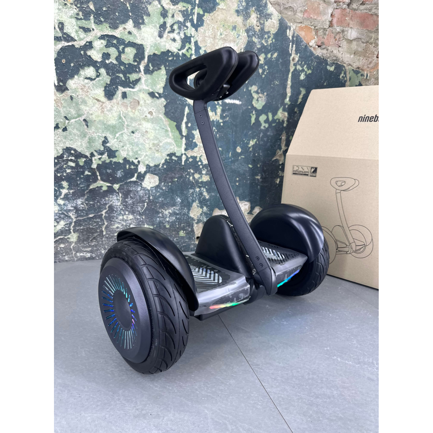 Гироскутер NineBot Mini Гироборд С Ручкой Черный НОВИНКА 2025! Модель с подсветкой колес , Фото 1