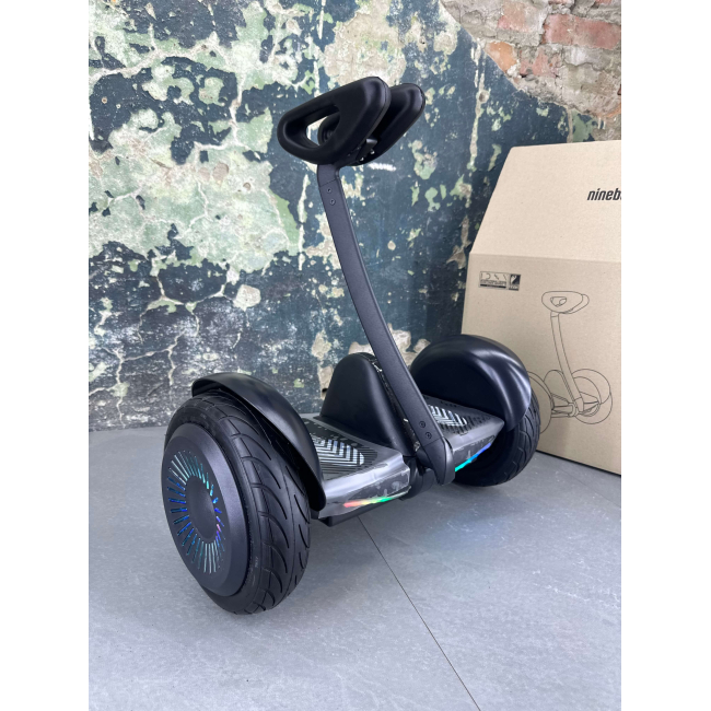 Гироскутер NineBot Mini Гироборд С Ручкой Черный НОВИНКА 2025! Модель с подсветкой колес, Фото 1