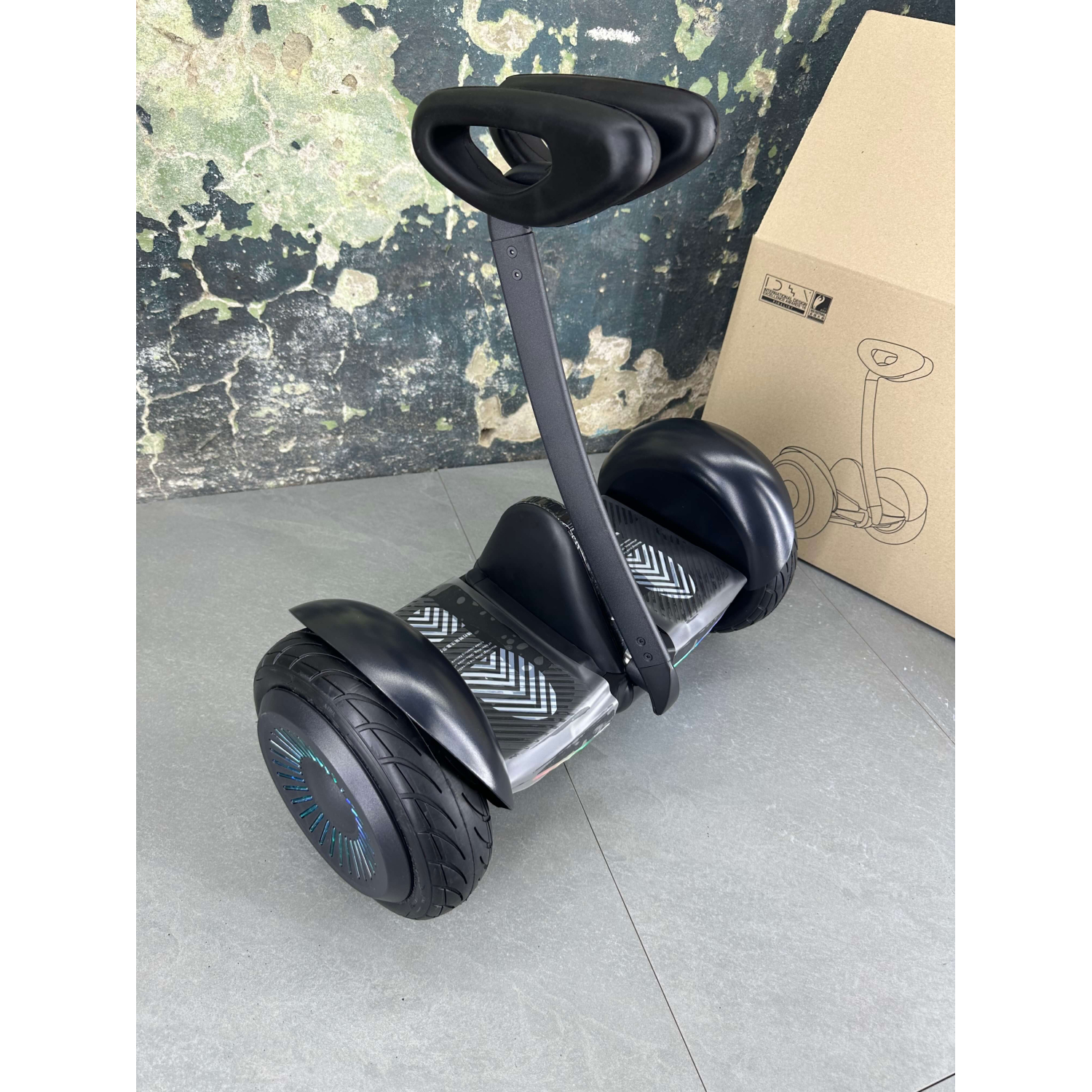 Гироскутер NineBot Mini Гироборд С Ручкой Черный НОВИНКА 2025! Модель с подсветкой колес , Фото 6