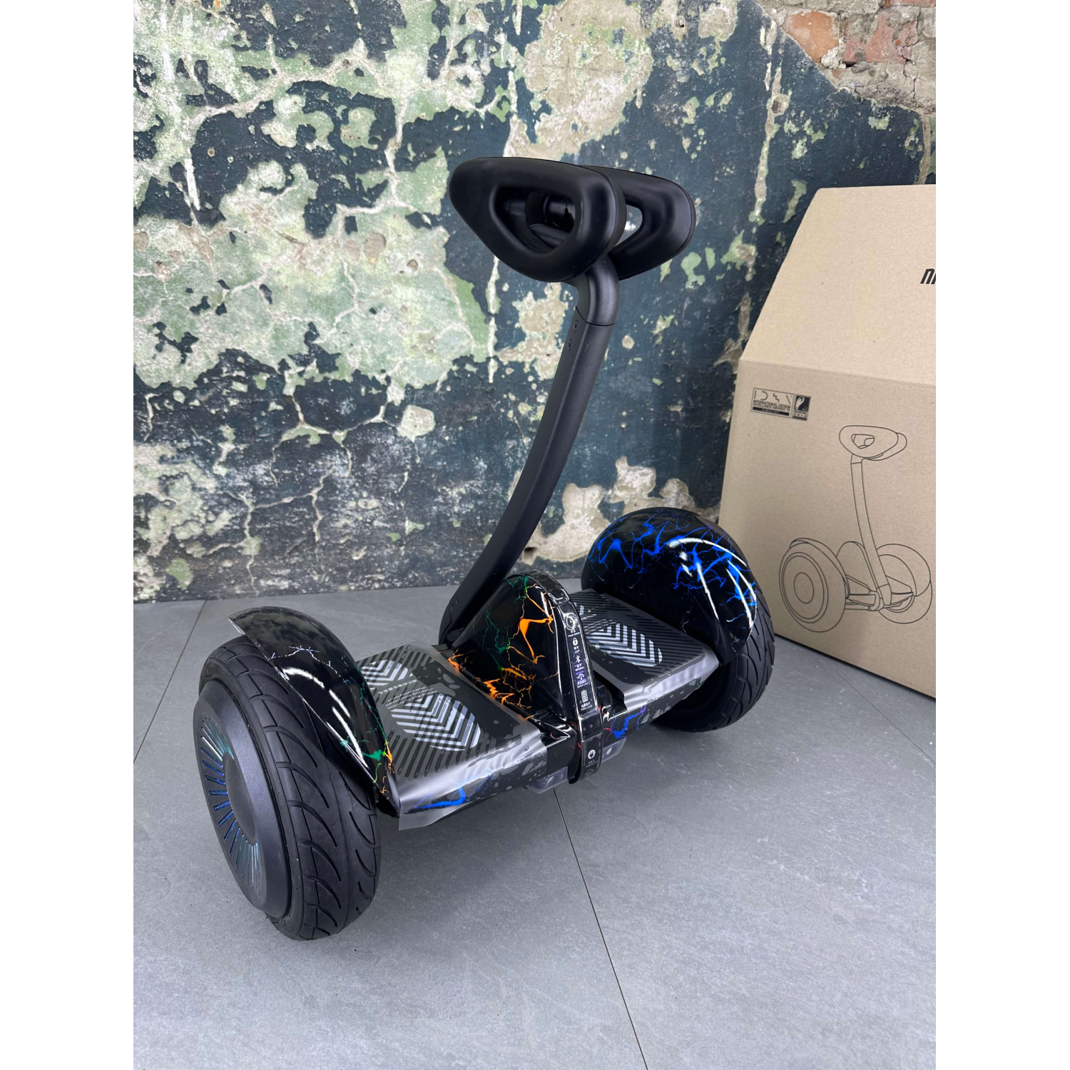 Гироскутер NineBot Mini Гироборд С Ручкой Цветная Молния НОВИНКА 2024! Модель с подсветкой колес , Фото 3