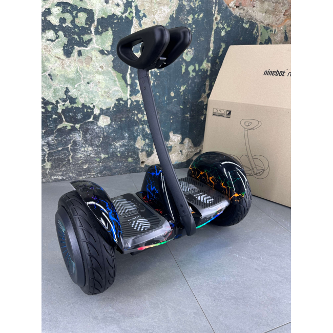 Гироскутер NineBot Mini Гироборд С Ручкой Цветная Молния НОВИНКА 2024! Модель с подсветкой колес, Фото 4