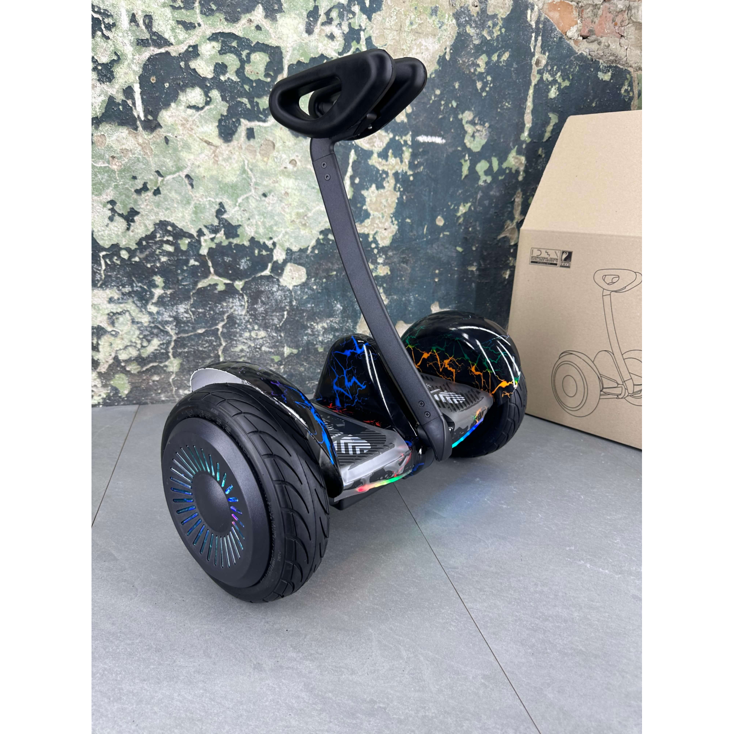 Гироскутер NineBot Mini Гироборд С Ручкой Цветная Молния НОВИНКА 2024! Модель с подсветкой колес , Фото 5