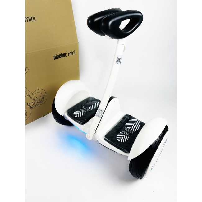 Гироскутер Segway Xiaomi Ninebot Mini Гироборд С Ручкой Белый с подсветкой колёс, Фото 2