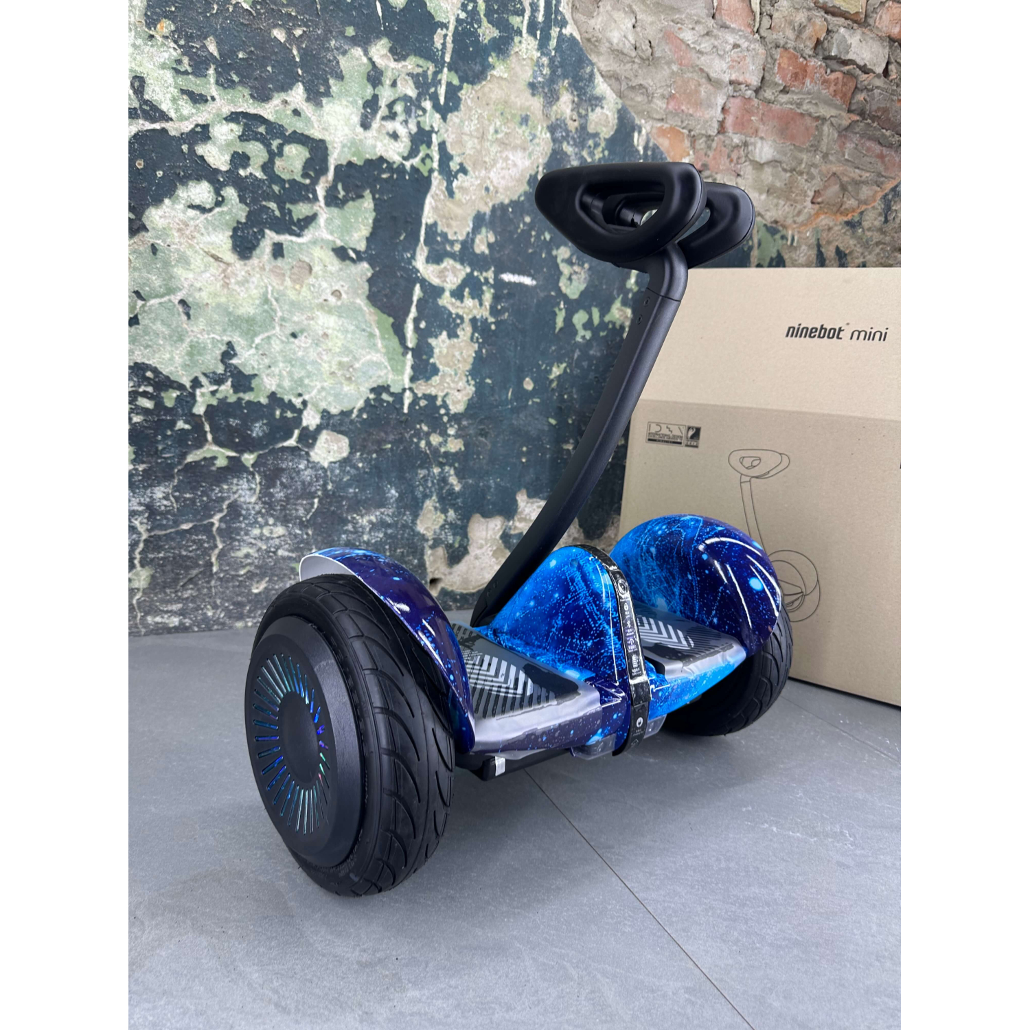 Гироскутер NineBot Mini Гироборд С Ручкой Синий Космос НОВИНКА 2025! Модель с подсветкой колес , Фото 6