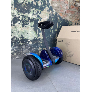 Гироскутер NineBot Mini Гироборд С Ручкой Синий Космос НОВИНКА 2025! Модель с подсветкой колес 