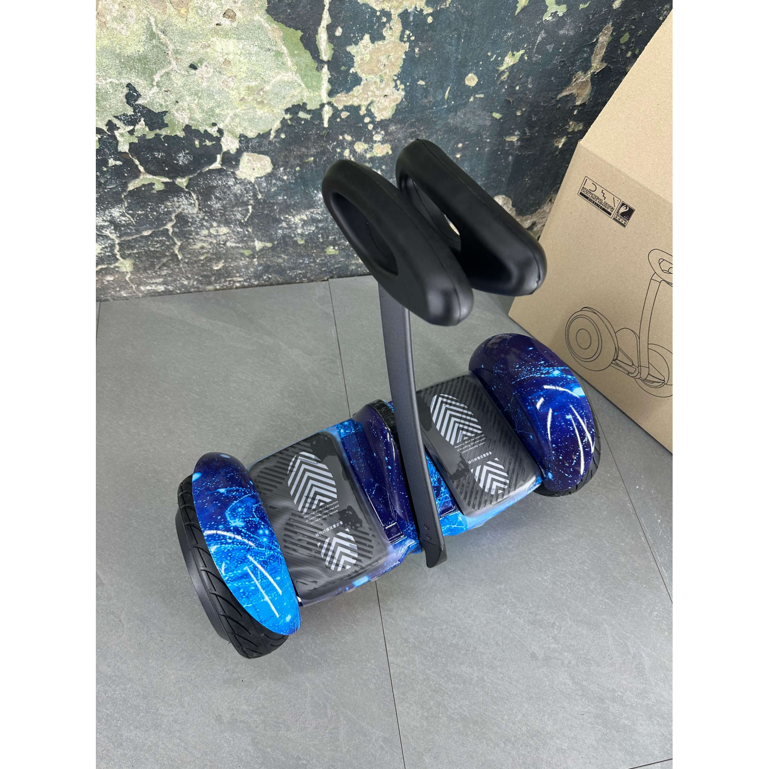 Гироскутер NineBot Mini Гироборд С Ручкой Синий Космос НОВИНКА 2025! Модель с подсветкой колес , Фото 5