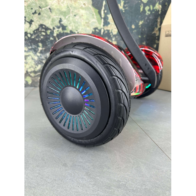 Гироскутер NineBot Mini Гироборд С Ручкой Красное Пламя НОВИНКА 2024! Модель с подсветкой колес, Фото 8
