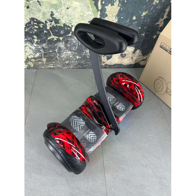 Гироскутер NineBot Mini Гироборд С Ручкой Красное Пламя НОВИНКА 2024! Модель с подсветкой колес, Фото 2