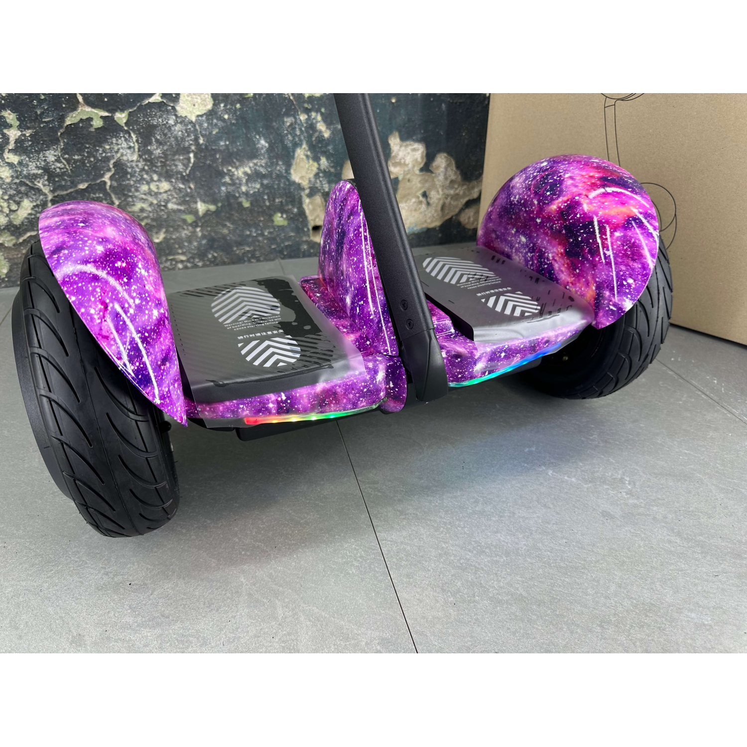 Гироскутер NineBot Mini Гироборд С Ручкой Розовый Космос НОВИНКА 2024! Модель с подсветкой колес , Фото 6