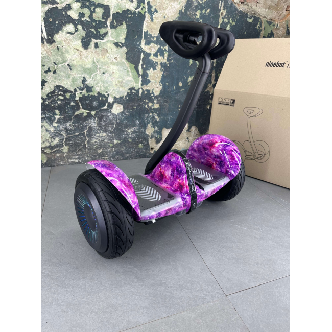 Гироскутер NineBot Mini Гироборд С Ручкой Розовый Космос НОВИНКА 2024! Модель с подсветкой колес, Фото 8