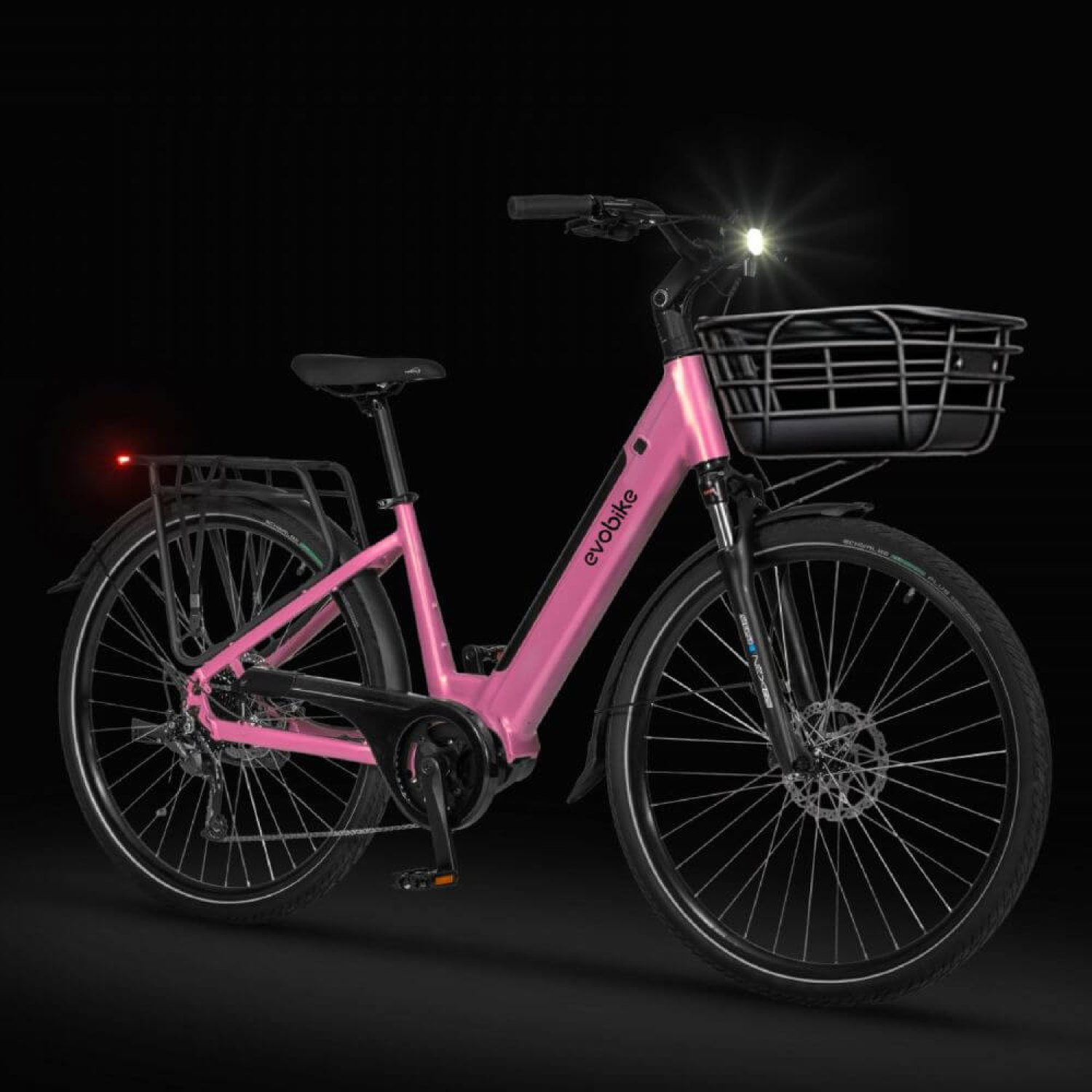 Электровелосипед EVOBIKE Vivo N1 Pink 26” 600 Вт с корзиной и багажником, Фото 3