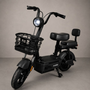 Электровелосипед EVOBIKE Nova MINI 500W 48V 12Ah Черный с Корзиной и Пассажирским Сиденьем (Модель 2026 года)