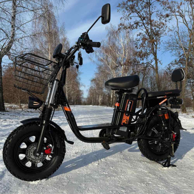 Електровелосипед (електрофетбайк) KUGOO Kirin V3 PRO Off-road на зимовій шипованій гумі, Фото 10