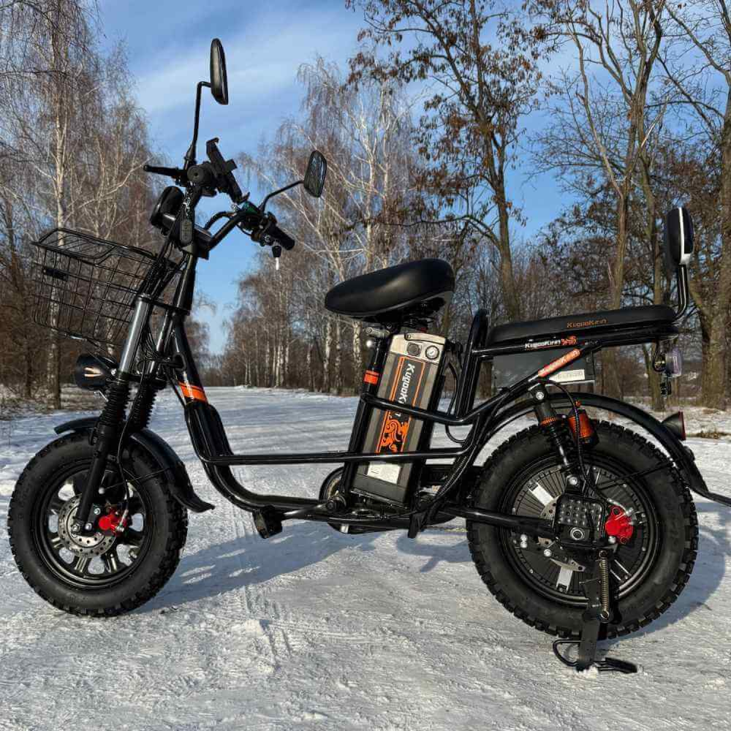 Электровелосипед (электрофетбайк) KUGOO Kirin V3 PRO Off-road на зимней шипованной резине, Фото 1