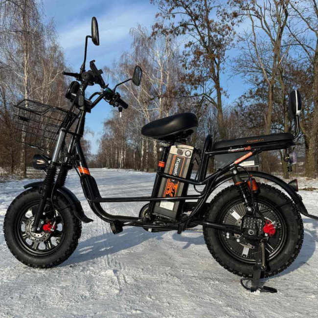 Електровелосипед (електрофетбайк) KUGOO Kirin V3 PRO Off-road на зимовій шипованій гумі, Фото 1