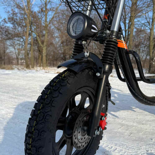Електровелосипед (електрофетбайк) KUGOO Kirin V3 PRO Off-road на зимовій шипованій гумі, Фото 6