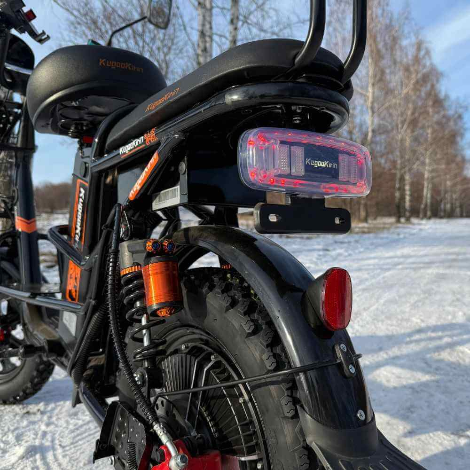 Электровелосипед (электрофетбайк) KUGOO Kirin V3 PRO Off-road на зимней шипованной резине, Фото 4