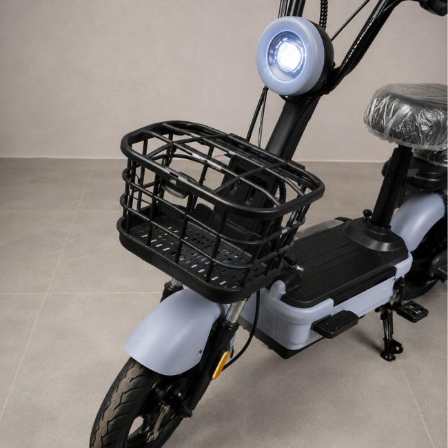 Електровелосипед EVOBIKE Nova MINI 500W 48V 12Ah Червоний з Кошиком та Пасажирським Сидінням (Модель 2026 року), Фото 4