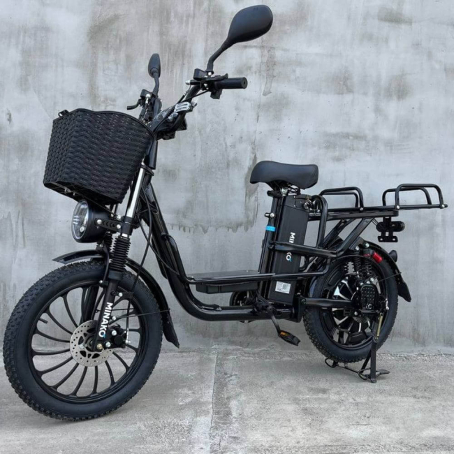Електровелосипед вантажний MINAKO Monster PRO 20 дюймів з вантажним багажником МОДЕЛЬ 2025 РОКУ 60V 26Ah Black, Фото 4