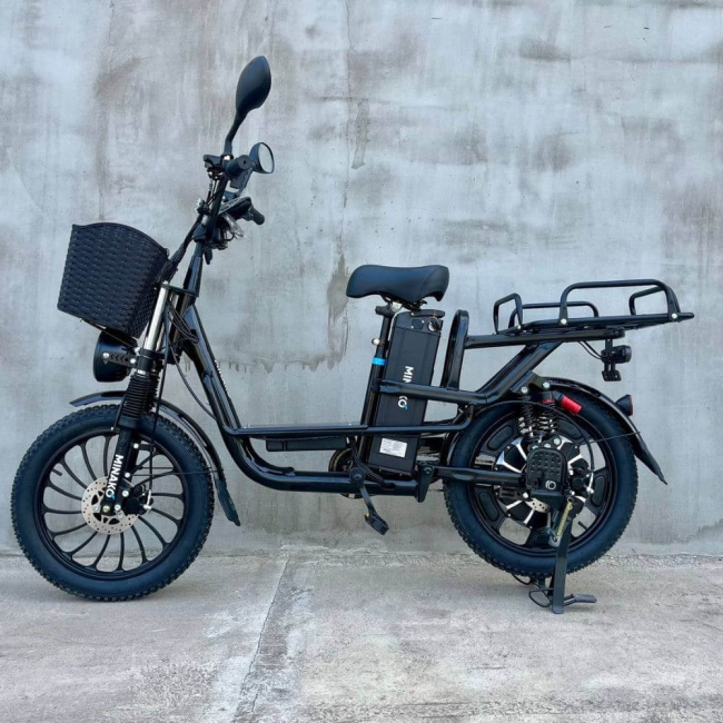 Електровелосипед вантажний MINAKO Monster PRO 20 дюймів з вантажним багажником МОДЕЛЬ 2025 РОКУ 60V 26Ah Black, Фото 1