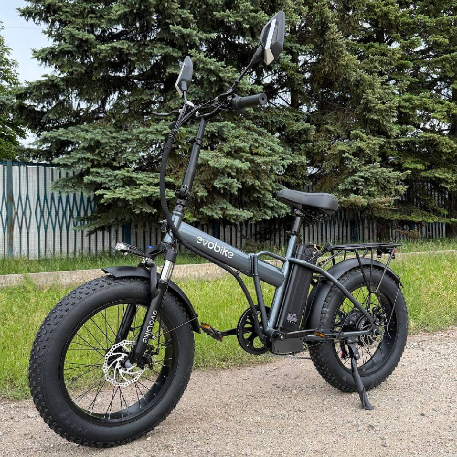 Электровелосипед EVOBIKE Storm V8 1000W 48V 15Ah/18Ah Серый Складной Фэтбайк 20" (Модель 2026 года), Фото 1