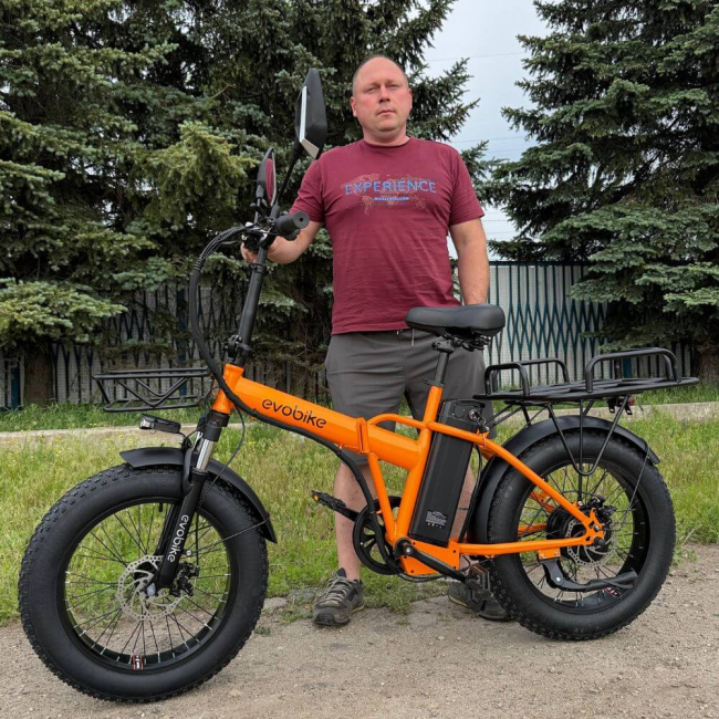 Електровелосипед EVOBIKE Storm V8 1000W 48V 15Ah/18Ah Сірий Складний Фетбайк 20" (Модель 2026 року), Фото 6
