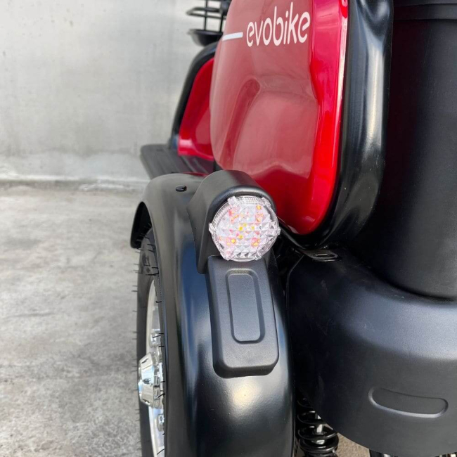 Електроскутер триколісний EVOBIKE Luna TRIO 1200W 23Ah 60V Red Модель 2026 року!, Фото 7