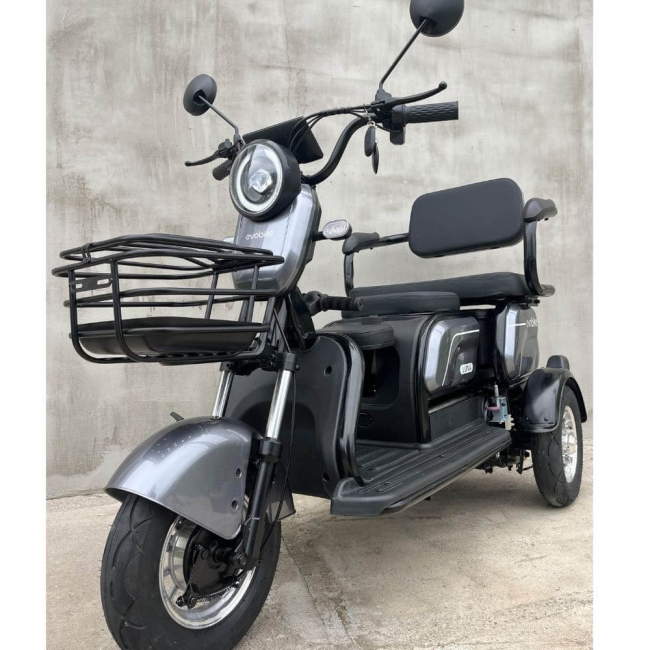 Електроскутер триколісний EVOBIKE Luna TRIO | 60V Li-ion 23Ah 1200W Сірий максимальна швидкість 25 км/год, Фото 5