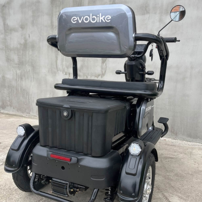 Електроскутер триколісний EVOBIKE Luna TRIO | 60V Li-ion 23Ah 1200W Сірий максимальна швидкість 25 км/год, Фото 2