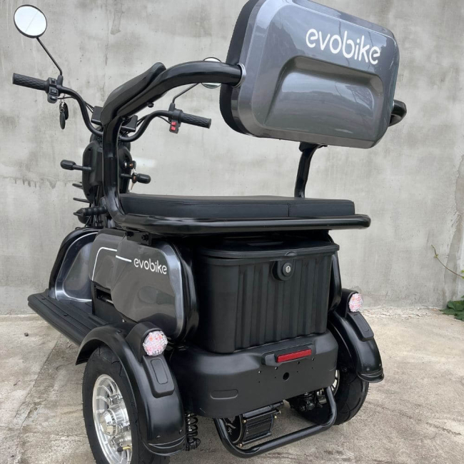 Електроскутер триколісний EVOBIKE Luna TRIO | 60V Li-ion 23Ah 1200W Сірий максимальна швидкість 25 км/год, Фото 8
