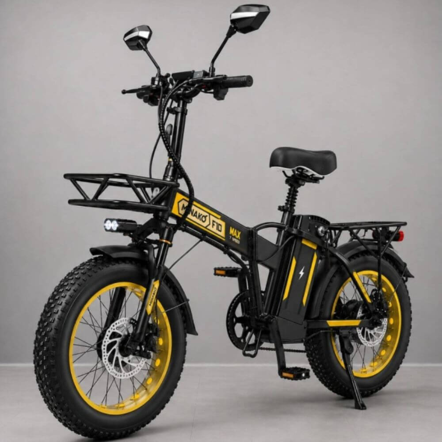 Електровелосипед MINAKO F10 MAX 1200W 48V 30Ah Yellow | Код товару 43807, Фото 1