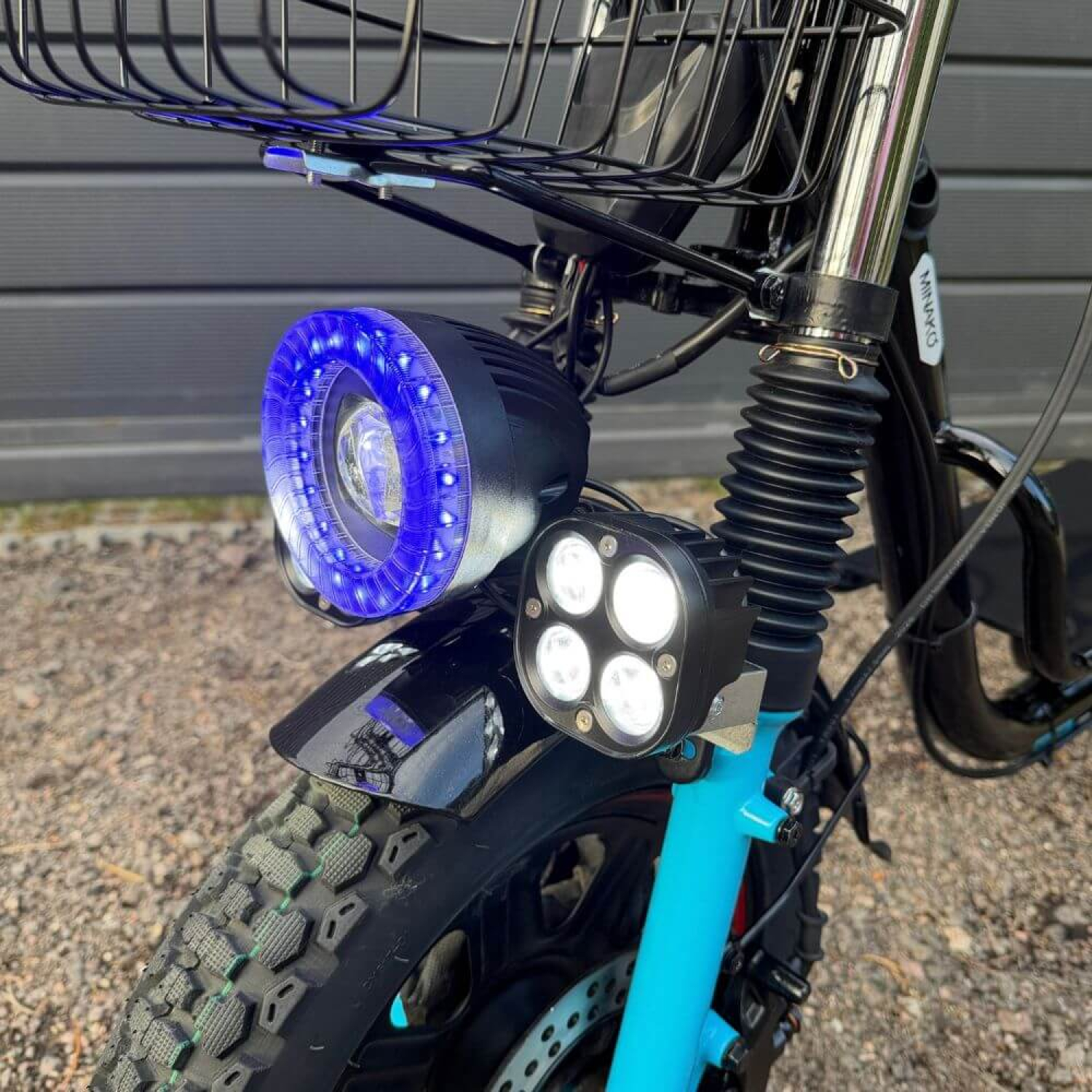  Электровелосипед Minako Monster Pro 2000W 60V 16×3" - гидравлический тормоз, усиленная подвеска, Фото 9